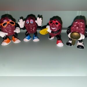 Vintage California Raisins Toy Set of 4